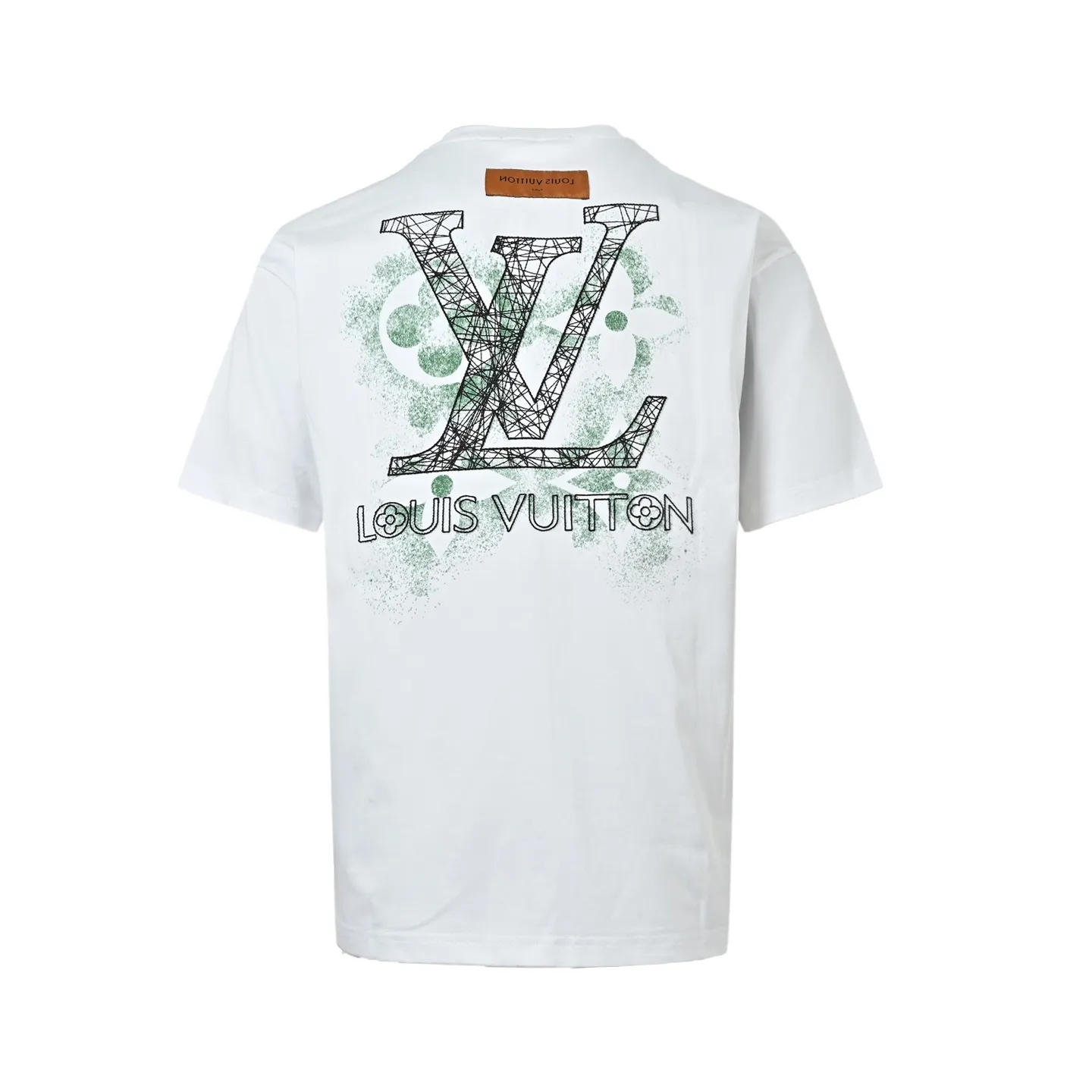 Louis Vuitton/Louis Vuitton inkjet presbyopic line logo embroidered short sleeves